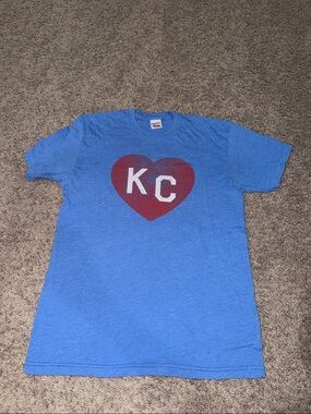 KC Heart Graphic Kids Tee - Blue